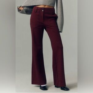 Maeve The Naomi High-Rise Wide-Leg: Mini Marled Houndstooth Edition